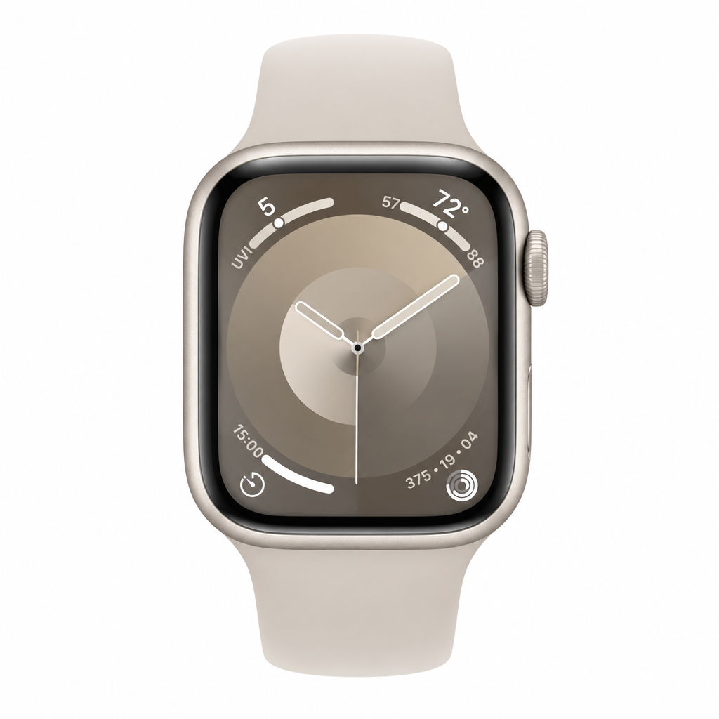 Apple Watch Series 9 - cassa alluminio starlight, cinturino sport
