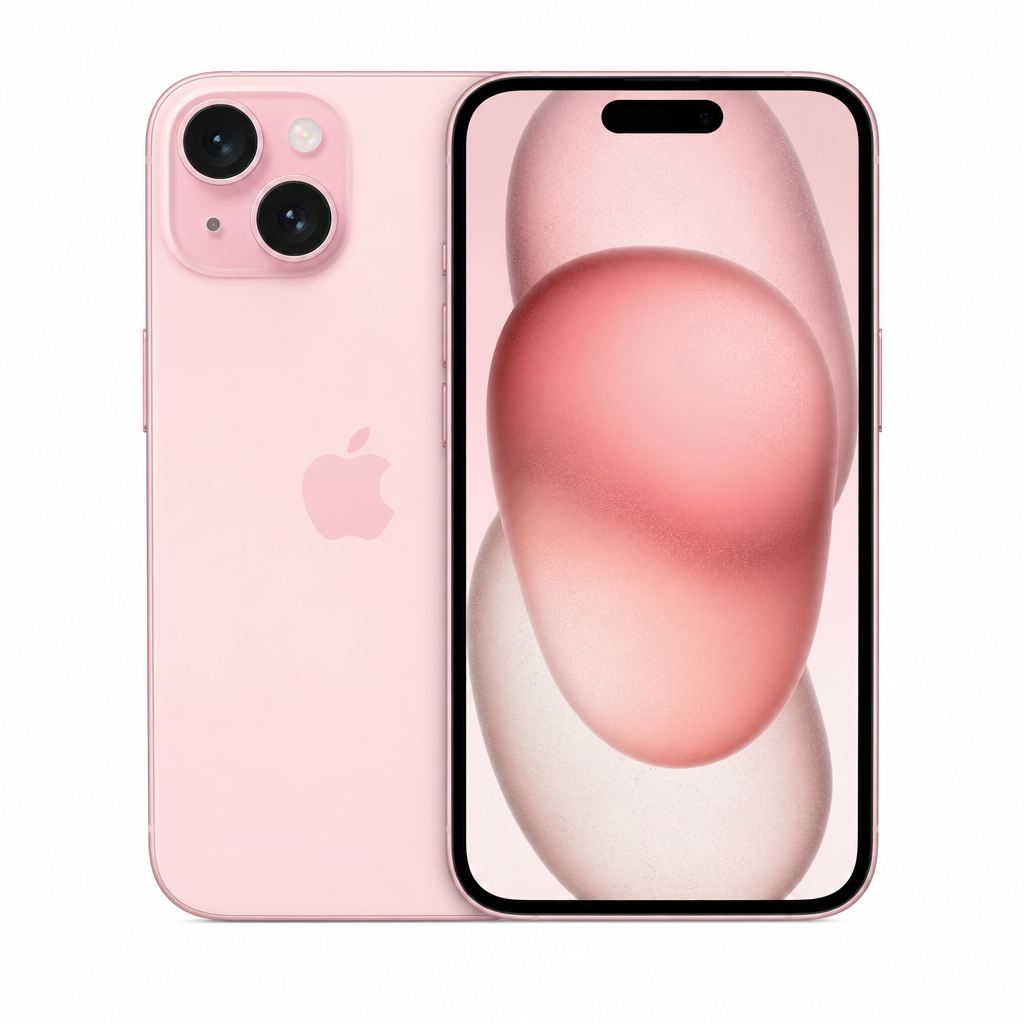 Apple iPhone 15 - rosa, vista frontale e posteriore