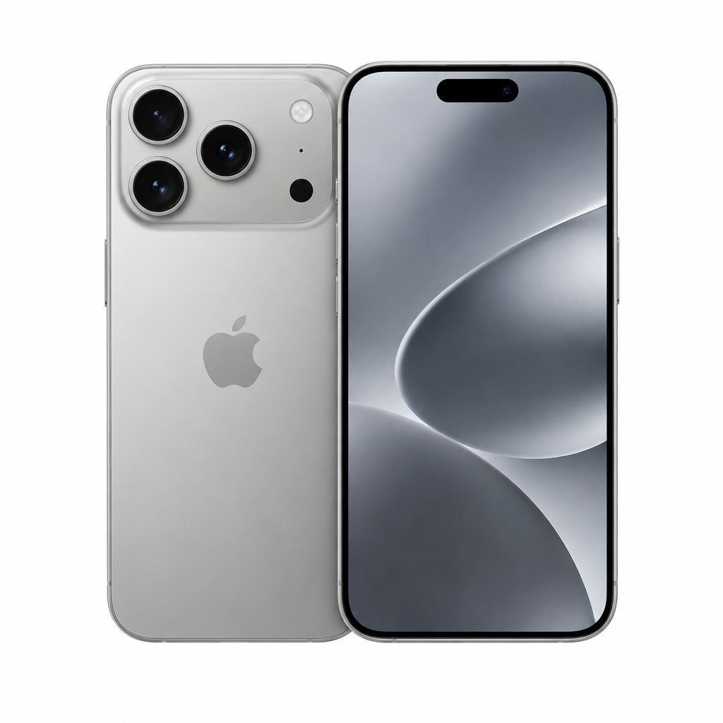 Apple iPhone 17 - titanio silver, vista frontale e posteriore